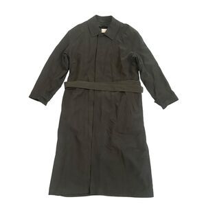 Vintage Drizzle Long Overcoat Removable Wool Lining  Size 42R Made In USA Y2K